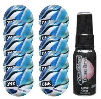 Комплект ONE Fresh Mint 10 шт + Doc Johnson &ndash; Cotton Candy, 29 мл SOS13782 фото