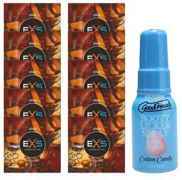 EXS CRAZY COLA 10 шт + Doc Johnson Booty Licker Spray &ndash; Cotton Candy (29 мл) SOS14083 фото