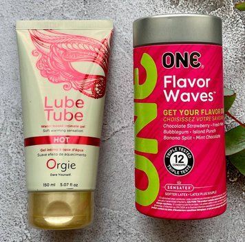 Комплект ONE Flavor Waves (12 шт) + Лубрикант LUBE TUBE HOT, 150 мл ORGIE SOS2373 фото