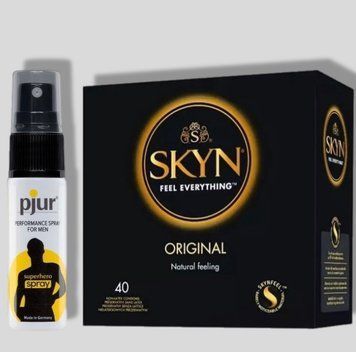 SKYN Original, 40 шт + Пролонгатор pjur Superhero Spray 20 мл SOS5244 фото