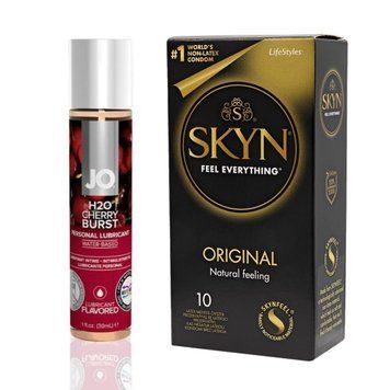 10 шт SKYN ORIGINAL + Лубрикант System JO H2O &mdash; Cherry Burst (30 мл) SOS4813 фото