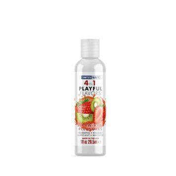 Лубрикант на водной основе Swiss Navy 4 in 1 Straw-Kiwi Pleasures 29,5мл SO5720 фото