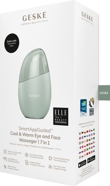 Массажер для лица GESKE Cool&Warm Eye and Face Massager 7в1 green HB0288 фото