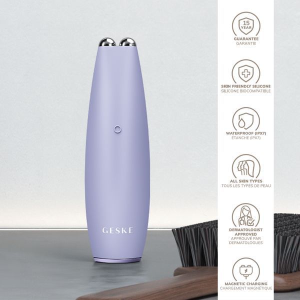 Микротоковая ручка для подтяжки лица GESKE MicroCurrent Face-Lift Pen 6в1 purple HB0123 фото