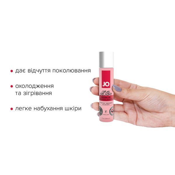 Гель для оральних пестощів System JO Oral Delight &mdash; Strawberry Sensation (30 мл), ефект холод-тепло SO1496 фото