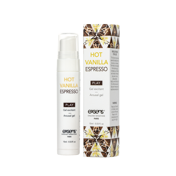 Стимулюючий гель EXSENS Kissable Hot Vanilla Espresso 15мл можна для поцілунків, охолоджуючий SO2368 фото