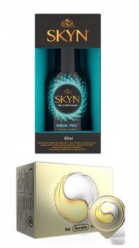 OLO Ice Durable Fire 10 шт та Лубрикант SKYN AQUA FEEL 80 мл SOS740 фото