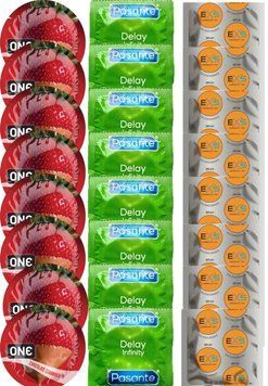 Набор 24 шт ONE Chocolate Strawberry + Delay Infinity + EXS Delay  SOS7510 фото