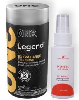 Набор из 12 шт ONE Legend Extra Large + Пролонгатор Doc Johnson Power+ с Yohimbe Delay Spray For Men (59 мл) SOS9059 фото