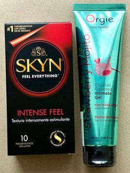 Комплект SKYN Intense Feel 10 штук + лубрикант коктейль Мохито  100 мл Orgie SOS1053 фото