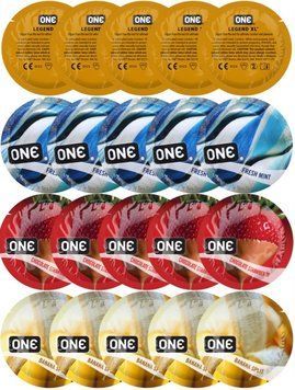 Набор с 20 шт 𝐎𝐍𝐄 𝐋𝐞𝐠𝐞𝐧𝐝 𝐗𝐋 + ONE Fresh Mint + ONE Chocolate Strawberry + ONE Banana Split SOS8217 фото