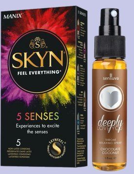 Комплект SKYN 5 Senses + Спрей Sensuva Deeply Love You Chocolate Coconut (29 мл) SOS5463 фото