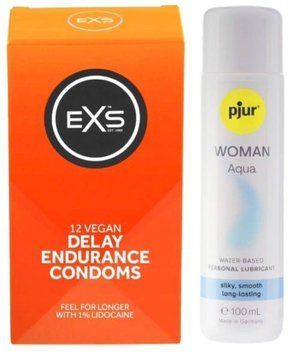 Набор EXS Delay (12 шт) + pjur Woman Aqua 100 мл SOS13465 фото