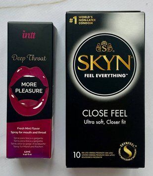 Комплект SKYN Close Feel 10 штук і Спрей Intt Deep Throat Oral Spray (12 мл) SOS1397 фото