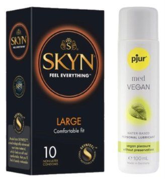 Набір Skyn Large 10 шт + pjur MED Vegan Glide 100 мл SOS13365 фото