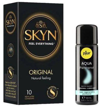 Комплект SKYN Original 10 шт + Pjur Aqua Panthenol 30 мл SOS13215 фото