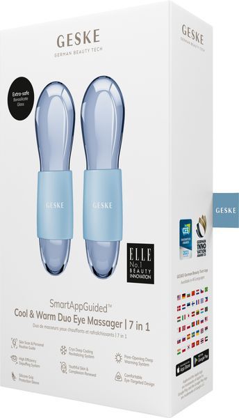 Двойной массажер для глаз GESKE Cool&Warm Duo Eye Massager 7в1 aquamarine HB0318 фото