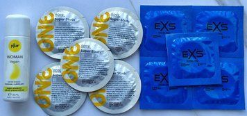 Набор One Super Studs 5шт + EXS Cooling 5шт + Лубрикант pjur Woman Vegan 30 мл SOS3507 фото