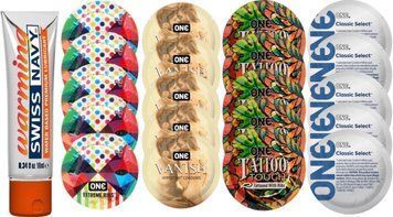 Набор из Swiss Navy Water-Based 10 мл + ONERibs + ONE Vanish + ONETattoo + ONE Classic SOS8551 фото
