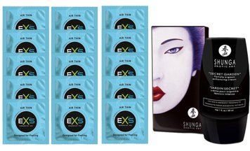Комплект EXS Air Thin 15 шт + Shunga Secret Garden SOS14784 фото