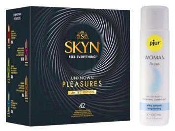 Комплект SKYN Pleasures 42 шт + Pjur Woman Aqua 100 мл SOS13265 фото