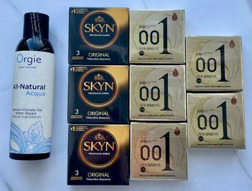 Набір 24 шт OLO Лід і Полум'я 001 + Skyn Original  + Лубрикант ALL-NATURAL Acqua 150 мл Orgie SOS3849 фото