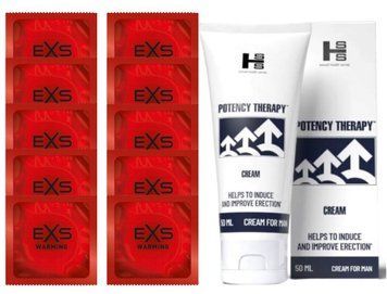 Комплект EXS Warming 10 шт + Potency Therapy Cream (50 мл) SOS14333 фото