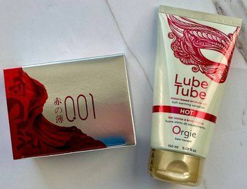 Набор OLO Red Silver 10 шт + Экстра скользящий лубрикант LUBE TUBE Hot, 150 мл ORGIE SOS3457 фото