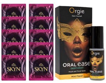 Комплект SKYN Cherry Sunrise 10 шт + ORGIE Oral Ease Deepthroat Spray (15 мл) SOS13665 фото