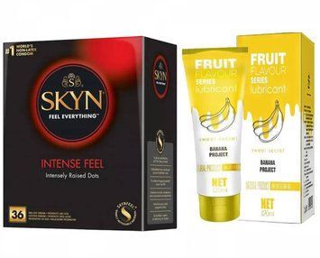 Набір : Skyn Intense feel (36 шт) та Лубрикант OLO SWEET SECRET с ароматом банана 120ml SOS52 фото