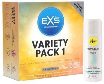 Набор EXS Variety pack 1 (48 шт) + pjur Woman Nude 30 мл SOS13415 фото