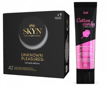Набір : SKYN Pleasures 42 шт та Лубрикант Intt Cotton Candy (100 мл) SOS69 фото