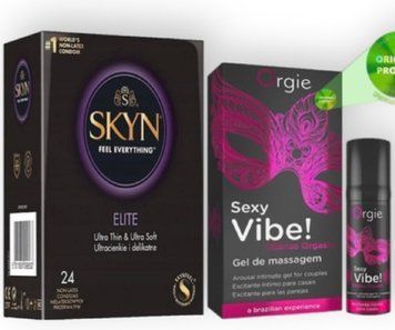 SKYN Elite, 24 шт + SEXY VIBE вібрація + посилення оргазму, 15 мл ORGIE SOS7012 фото