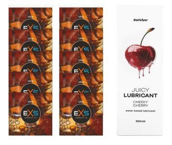 Комплект: EXS CRAZY COLA 10 шт. + Лубрикант Satisfyer Cheeky Cherry 300 мл SOS11421 фото