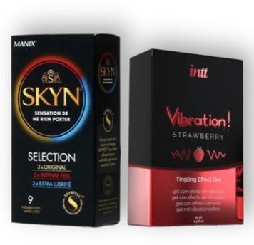Skyn Selection 9 шт + Intt Vibration Strawberry (15 мл) SOS6828 фото
