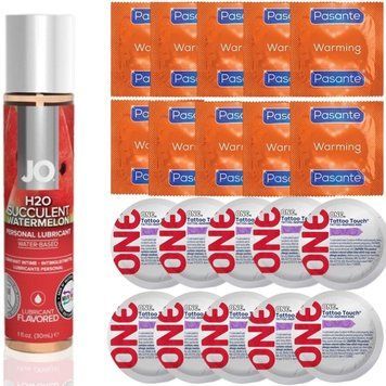 набор 20 шт Pasante + ONE + System JO H2O Watermelon (30 мл) SOS4636 фото