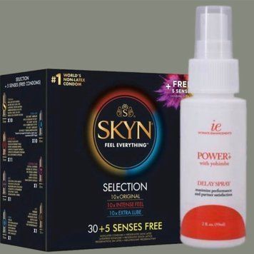 SKYN 35 Selection 35 шт + Пролонгатор Doc Johnson Power Delay Spray (59 мл) SOS4979 фото