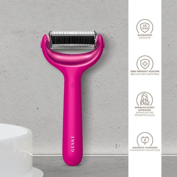 Роллер для игловой мезотерапии лица и тела GESKE MicroNeedle Face&Body Roller 9в1 magenta HB0208 фото