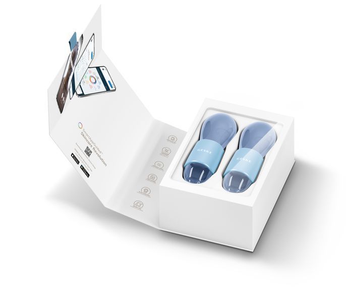 Двойной массажер для глаз GESKE Cool&Warm Duo Eye Massager 7в1 aquamarine HB0318 фото