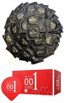 SKYN ORIGINAL 50 шт + подарунок - OLO збуджуючі з розігріваючим ефектом 001 10 шт SOS248 фото