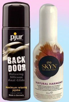 Набір лубрикантів pjur backdoor anal Relaxing jojoba silicone 30 мл + Skyn Natural Harmony 80 мл LB835 фото