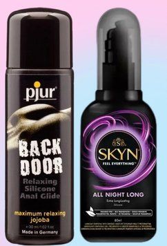 Набор лубрикантов pjur backdoor anal Relaxing jojoba silicone 30 мл + SKYN ALL NIGHT LONG, 80 мл LB685 фото