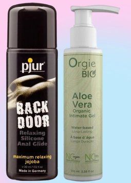 Набор лубрикантов pjur backdoor anal Relaxing jojoba silicone 30 мл + ALOE VERA, 100 мл. ORGIE BIO LB876 фото