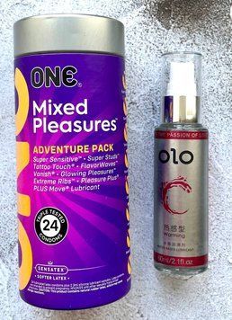 Комплект ONE Mixed Pleasures 24 шт. + Лубрикант согревающий OLO 60 мл. SOS2324 фото