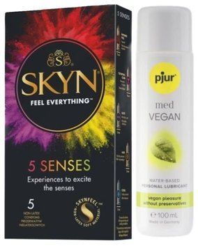 Комплект SKYN 5 Senses + Pjur MED Vegan Glide 100 мл SOS13143 фото