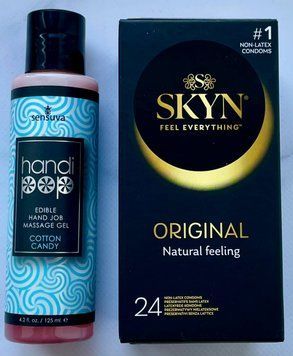 Комплект SKYN Original 24 шт - Лубрикант Sensuva Handipop Cotton Candy (125 мл)  SOS3384 фото