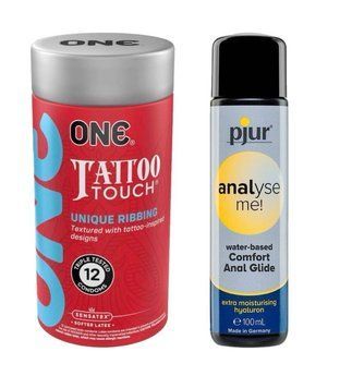 ONE Tattoo Touch Pack 12шт.+ Comfort water glide 100 мл  SOS6363 фото