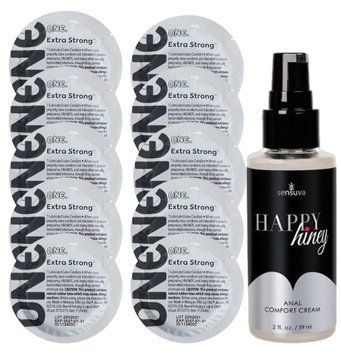 Комплект ONE Extra Strong 10 шт + Sensuva Happy Hiney (59 мл) SOS14159 фото