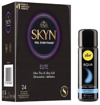 Комплект SKYN Elite 24 шт + pjur Aqua 30 мл SOS13292 фото
