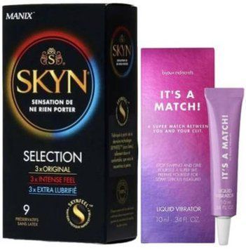Набор из SKYN Selection (9 шт) + Жидкий вибратор Bijoux Indiscrets Clitherapy Liquid Vibrator &ndash; IT'S A MATCH SOS9690 фото